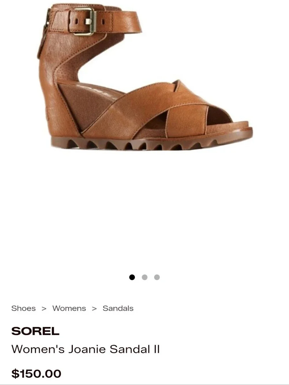 Sorel Women's Joanie Brown Leather Wedge Sandals